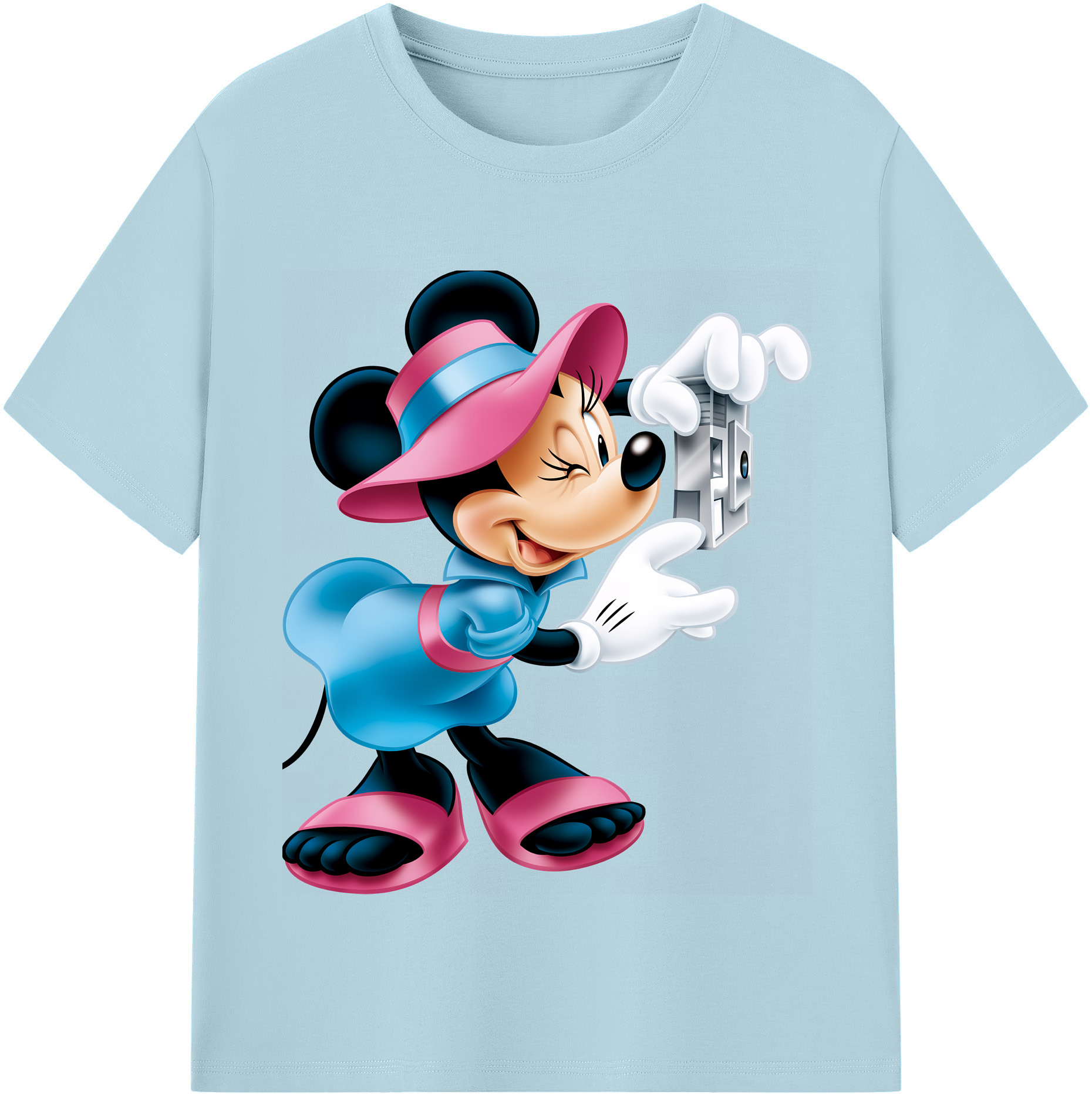 （画像用） ミッキーマウス Mickey Mouse 綿100％半袖Tシャツ（フロントプリント）